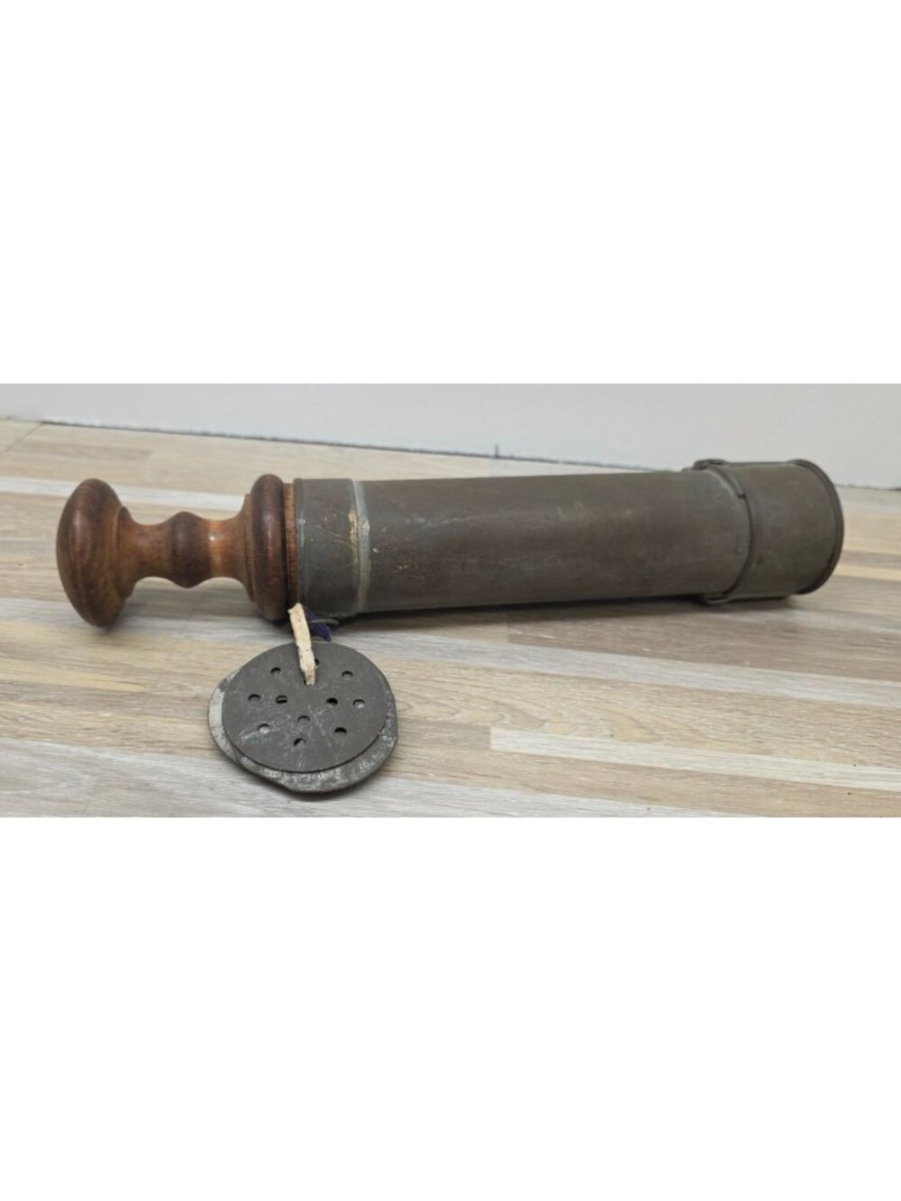 Antique Primitive Tube-Style Cookie Press Multiple Shaped Disc Baker Collectible